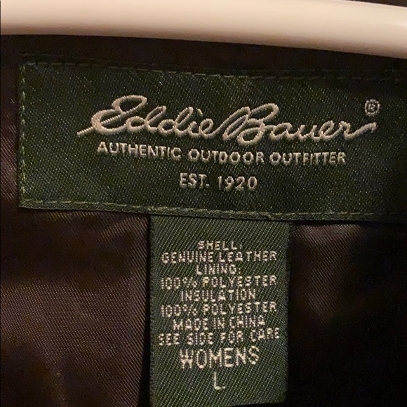 Eddie Bauer Leather Coat NWT - Picture 3 of 4